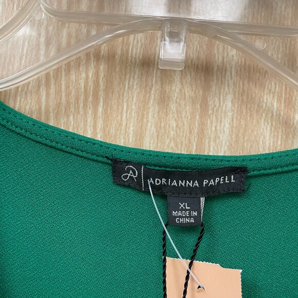 NWT Adrianna Papell Green Top Size XL - Picture 2 of 5